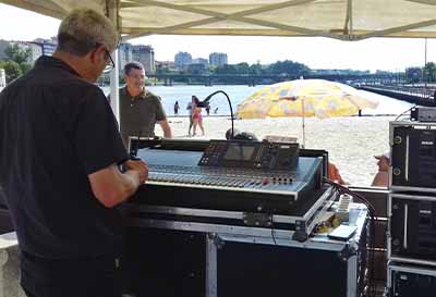 Pruebas de sonido, fuegos de Bouzas, Vigo