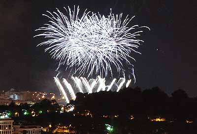 Fuegos de Bouzas, Vigo, espect�culo Piromusical